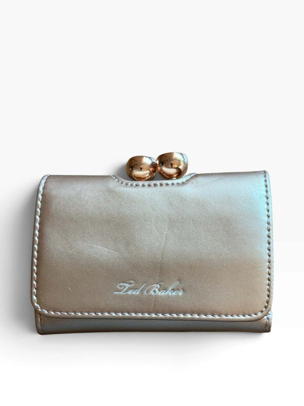 Ted Baker Rose Gold Metallic Crystal Bobble Wallet